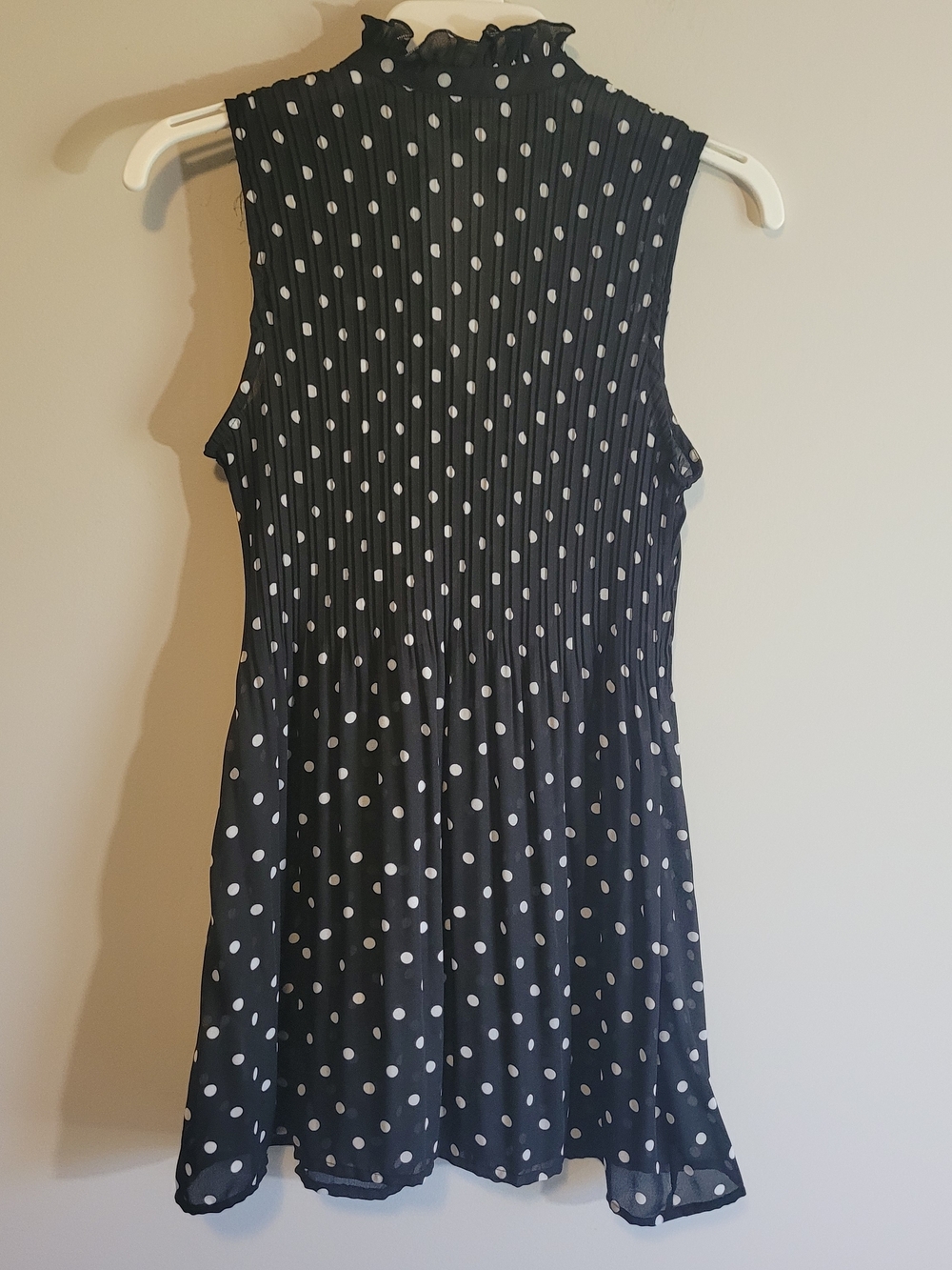 Laura Petites Polka Dot Ruffle Blouse Petite Small - Picture 4 of 7